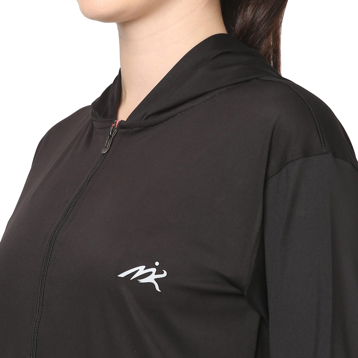 Black Gym Hoodie Jacket For Women