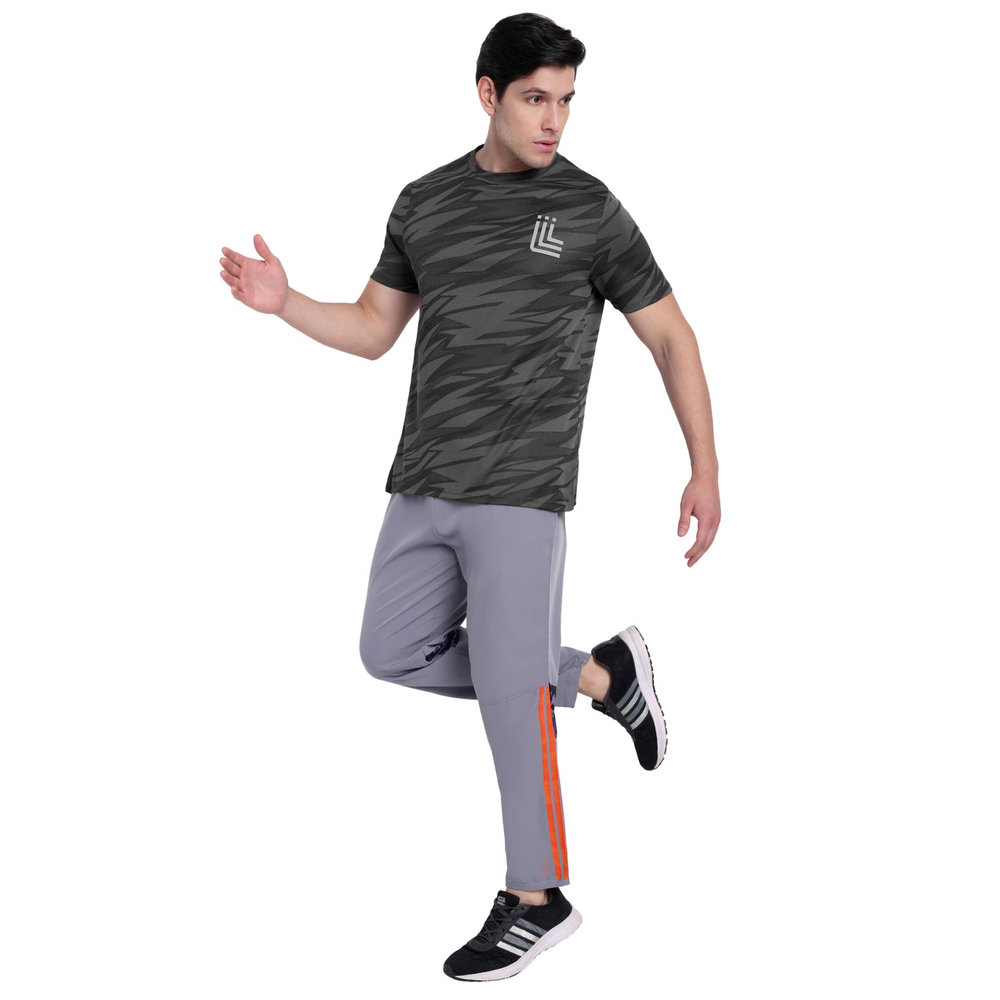 Black & Grey Work-out T-Shirt for Men