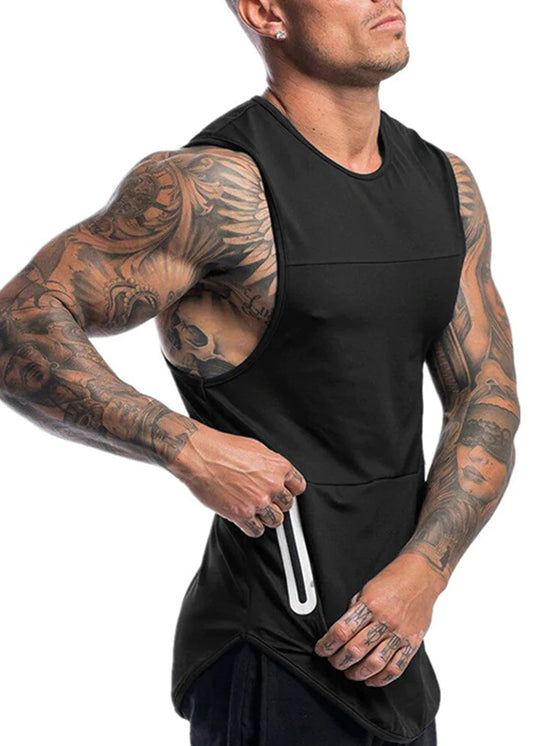 Black Mens Gym Stringers