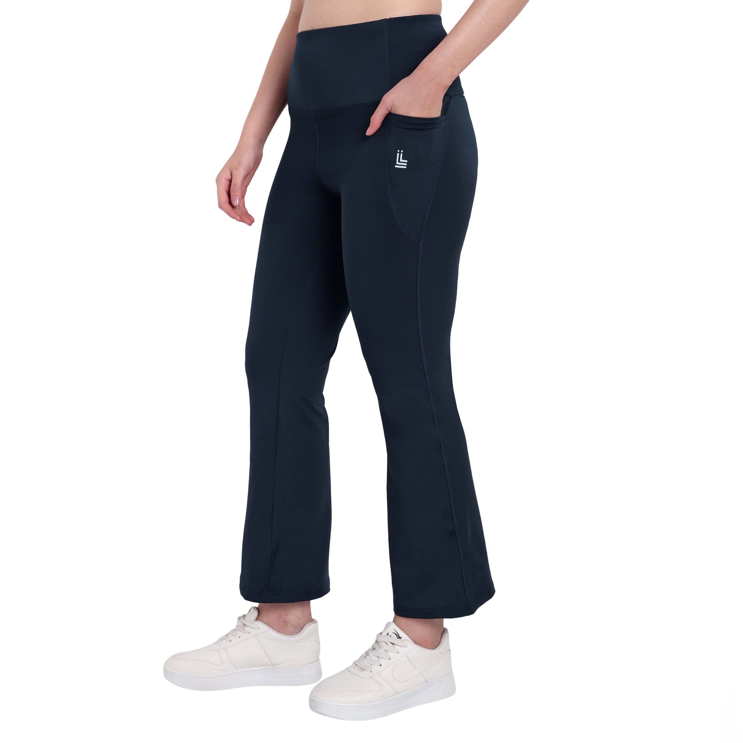 Blue Flare Wide Leg Gym Leggings