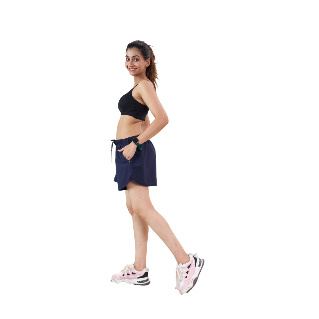 Blue Running Sports Shorts For Women