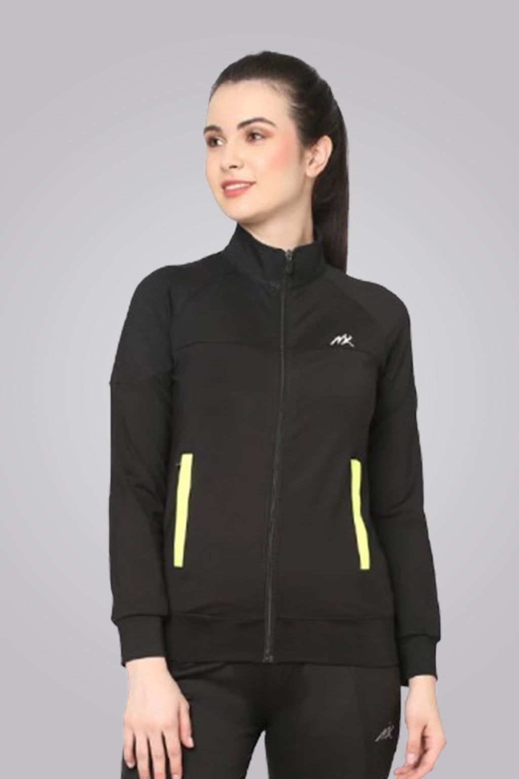 Black Sports & Training Jacket For Women