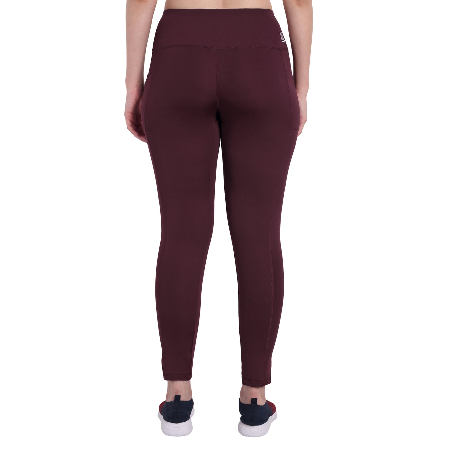Maroon Sports High Waist Gym Leggings