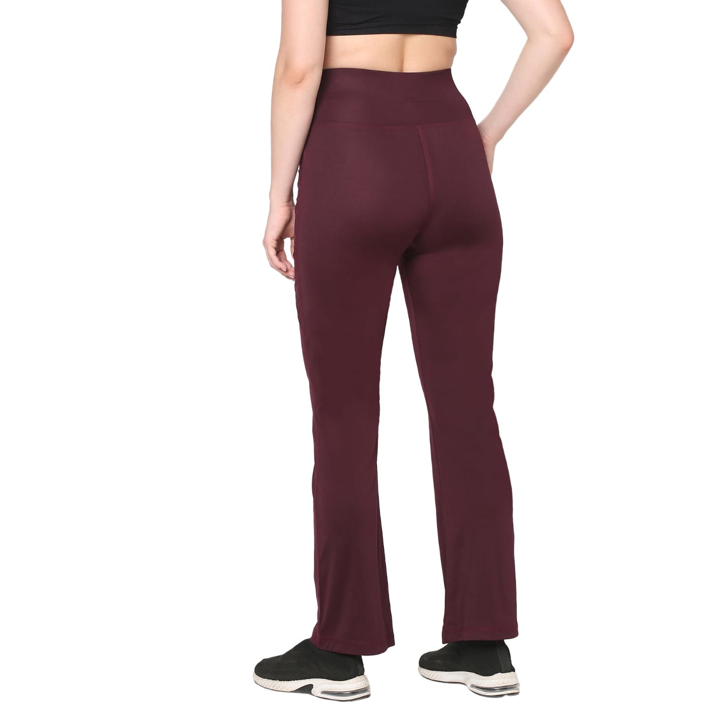 Maroon Flare Wide Leg Gym Leggings