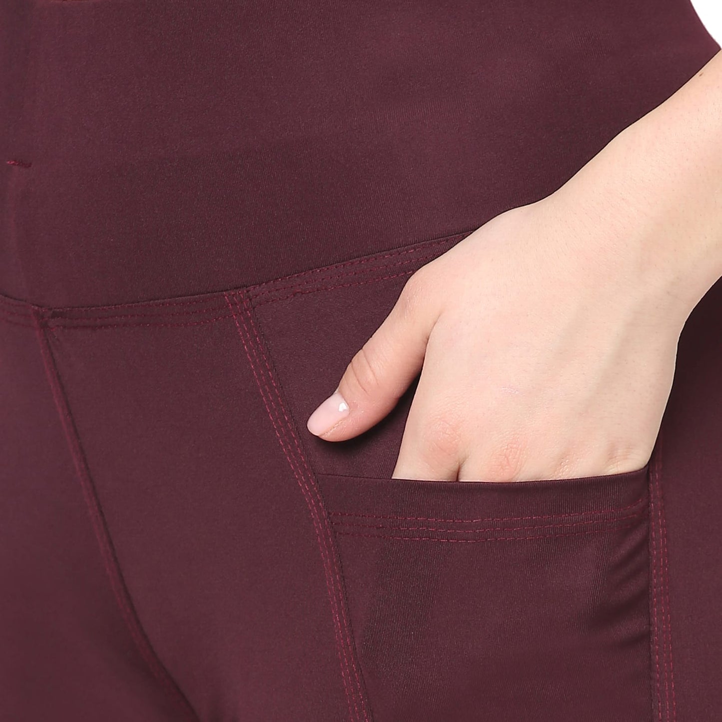 Maroon Flare Wide Leg Gym Leggings