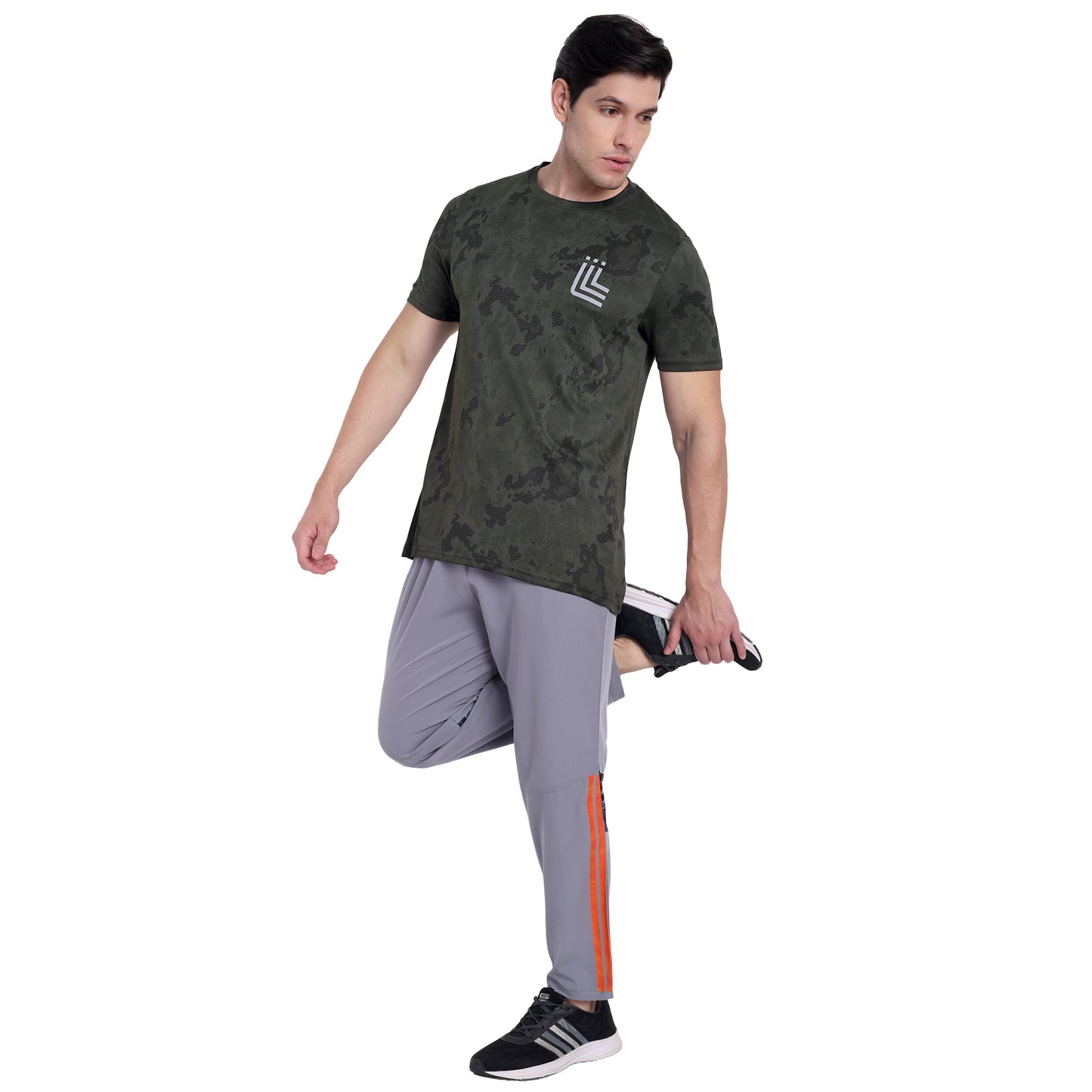 Camouflage Printed Jungle Green Sports & Gym T-Shirt For Men