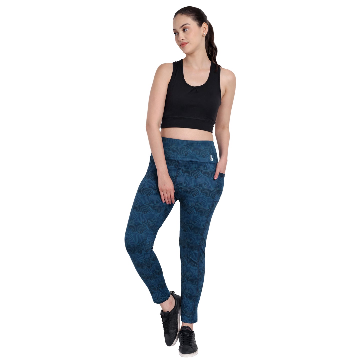 Women Dark Blue Leggings for Gym