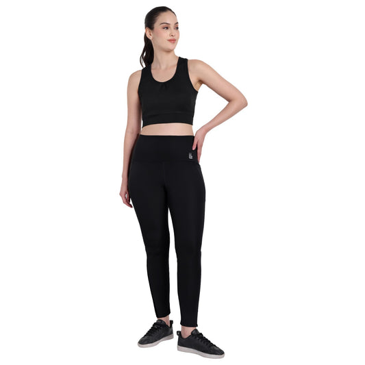 Black Gym Co-Ord Set For Women