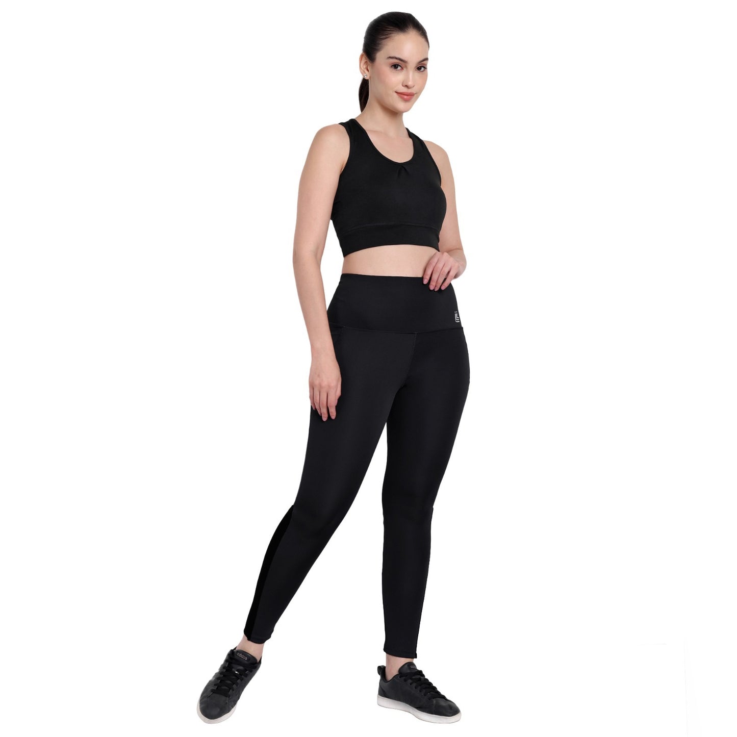 Black Gym Co-Ord Set For Women