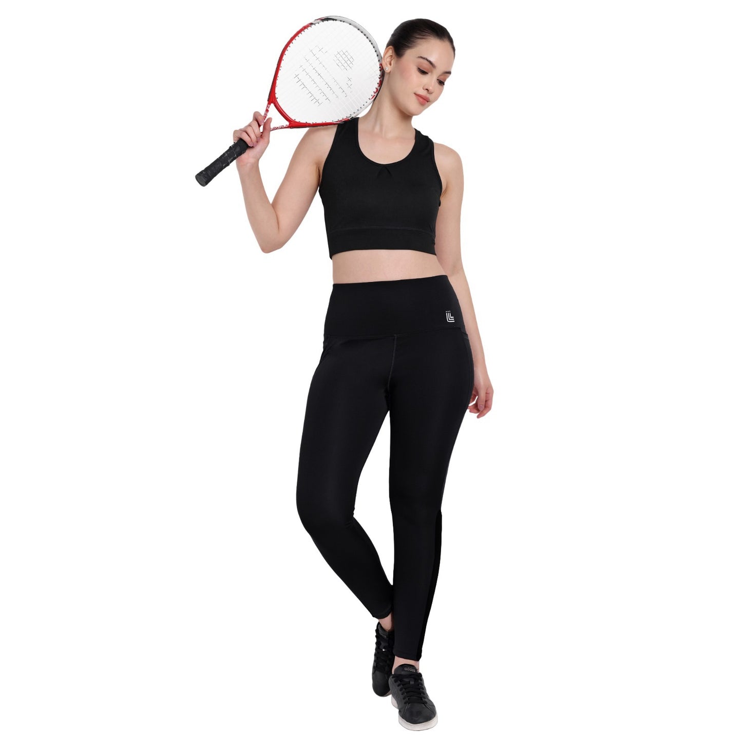 Black Gym Co-Ord Set For Women