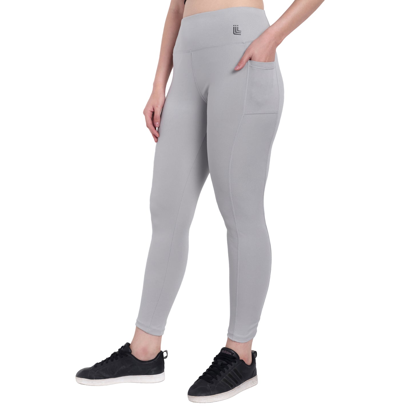 Women Gym Leggings Light Grey