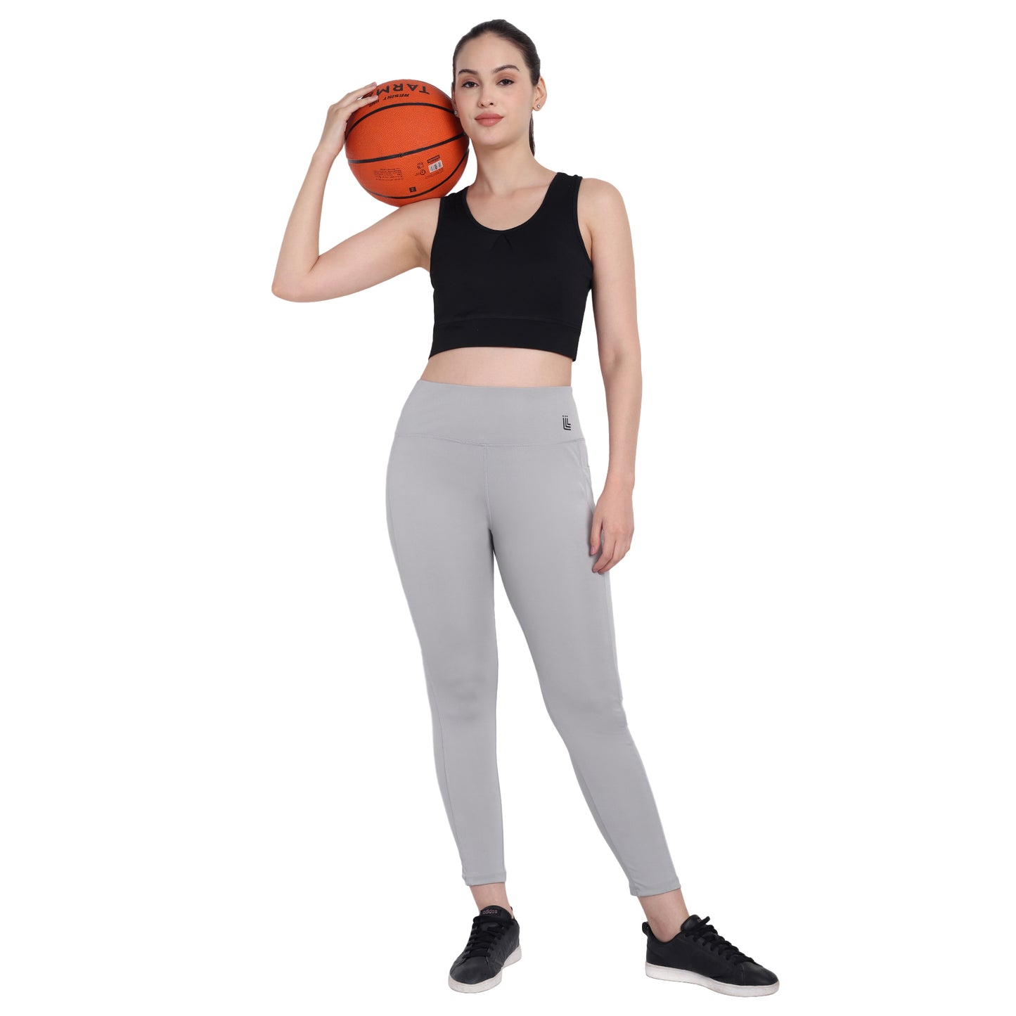 Women Gym Leggings Light Grey
