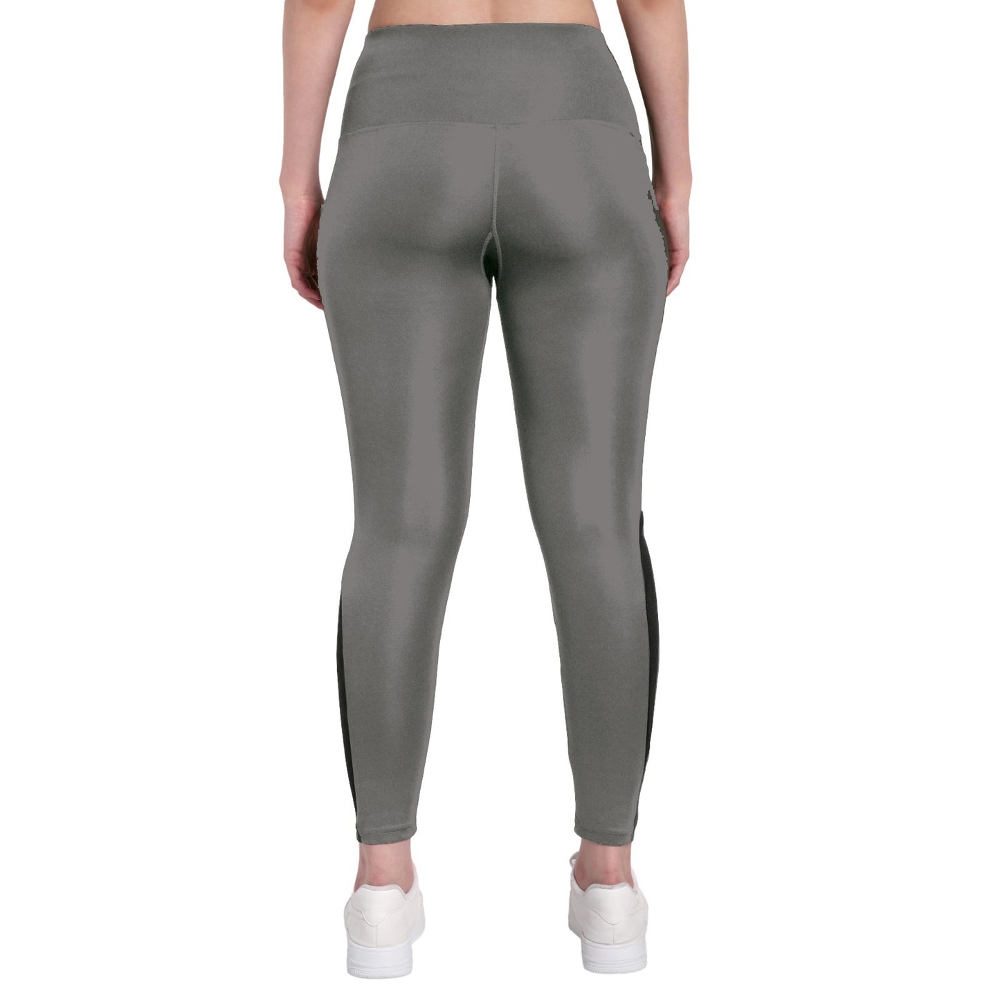 Grey Sports Gym Tights For Women
