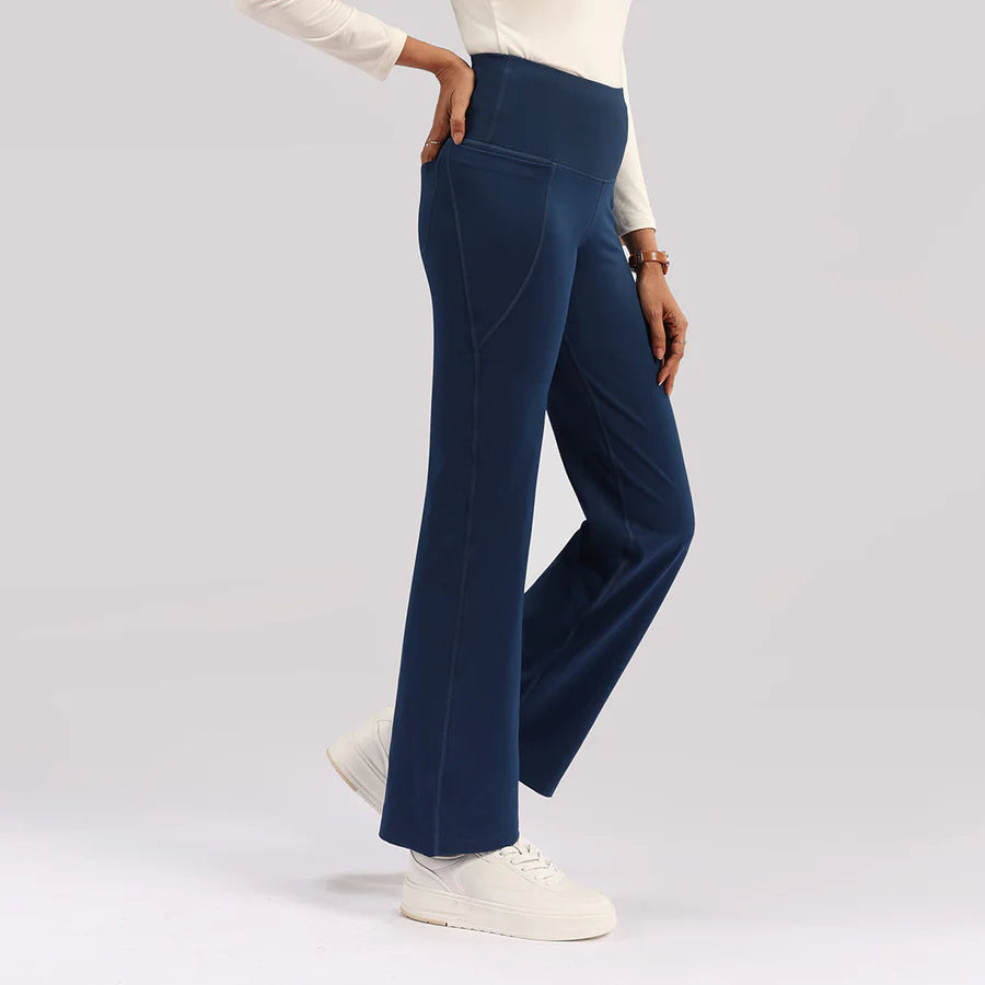 Blue Flare Wide Leg Gym Leggings
