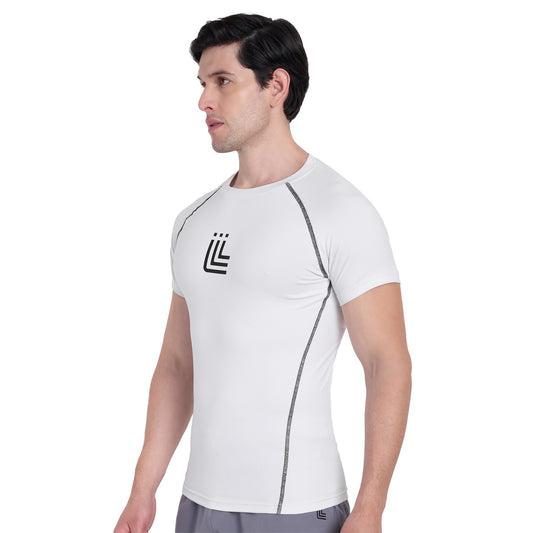 White Gym Compression T-shirt for men