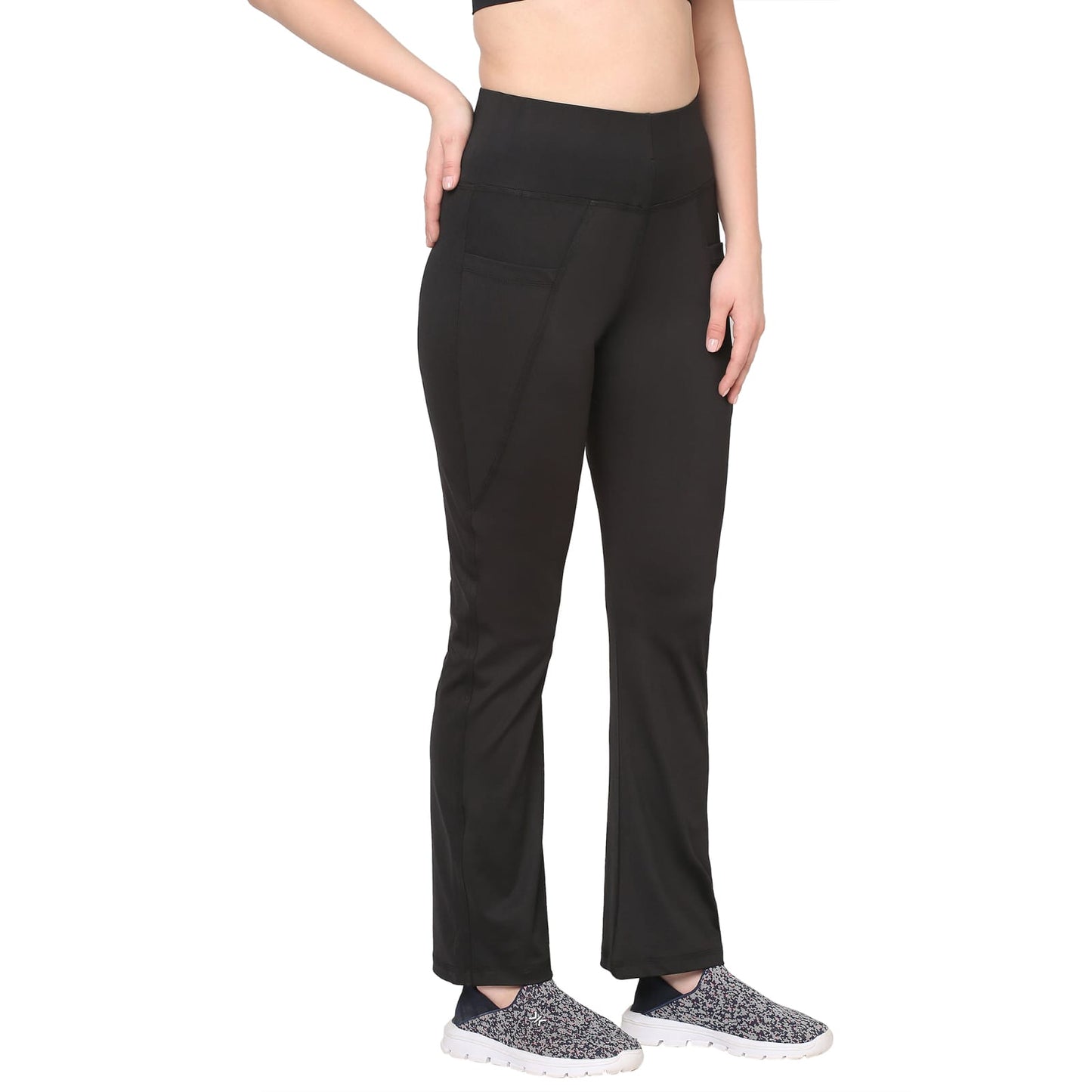 Black Flare Wide Leg Gym Leggings