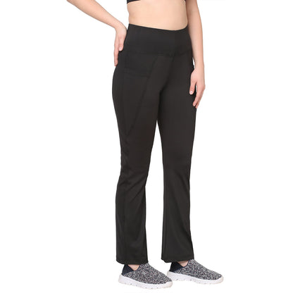 Black Flare Wide Leg Gym Leggings