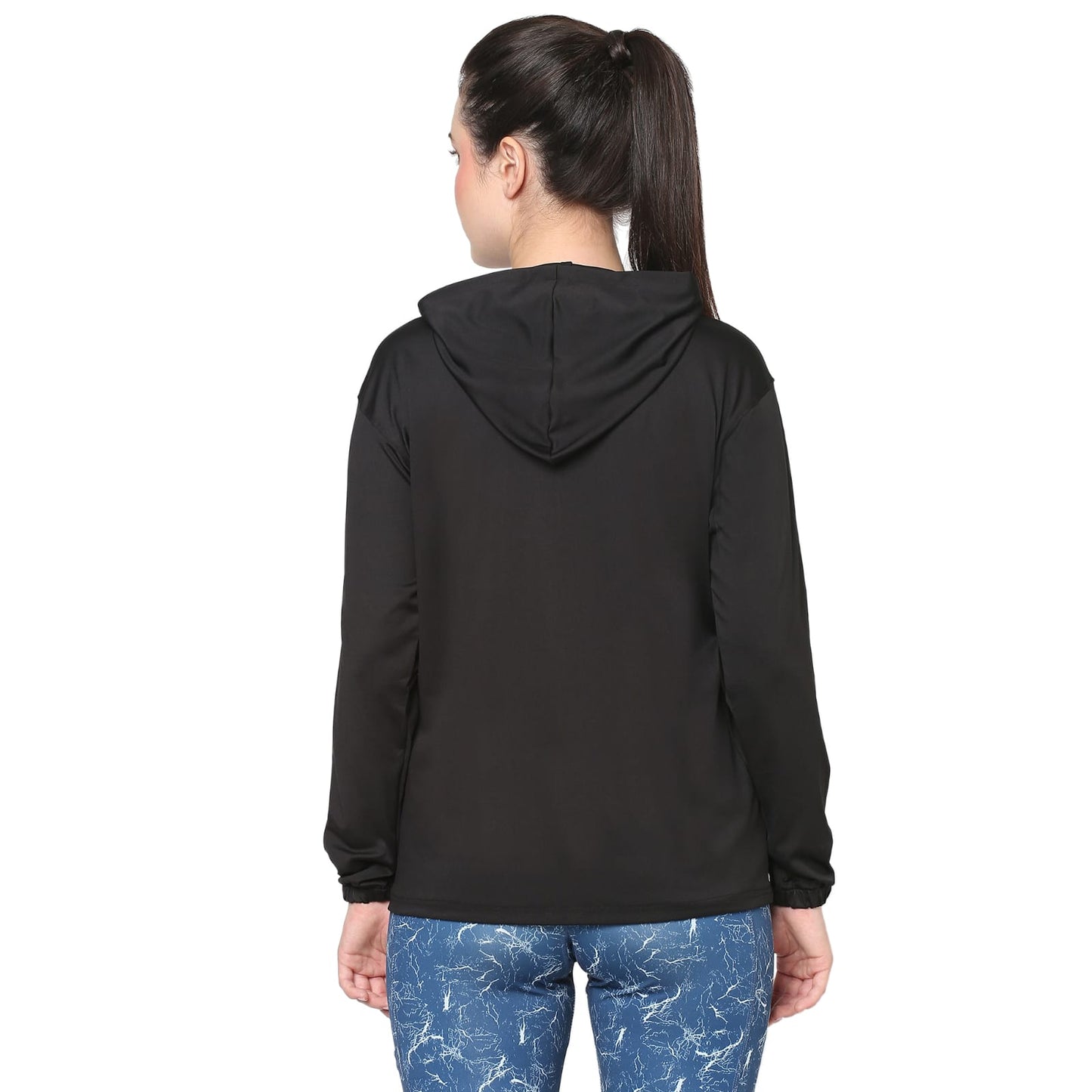 Black Gym Hoodie Jacket For Women