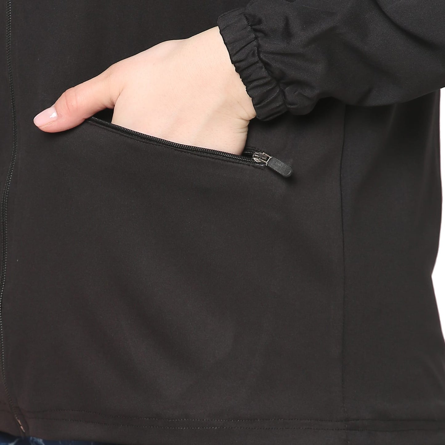 Black Gym Hoodie Jacket For Women