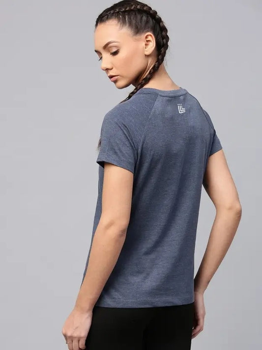 Dark Grey Moisture Wicking Dri -fit T-Shirt For Women