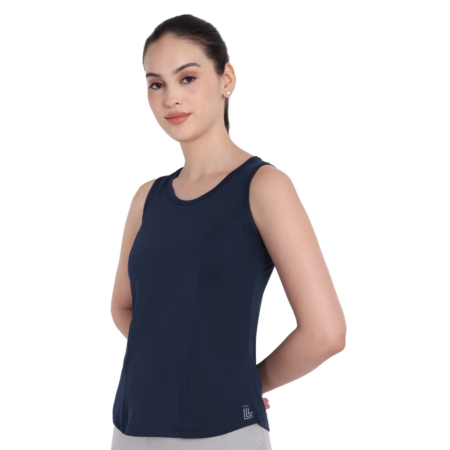 Blue Sports Gym Tank Top For Women