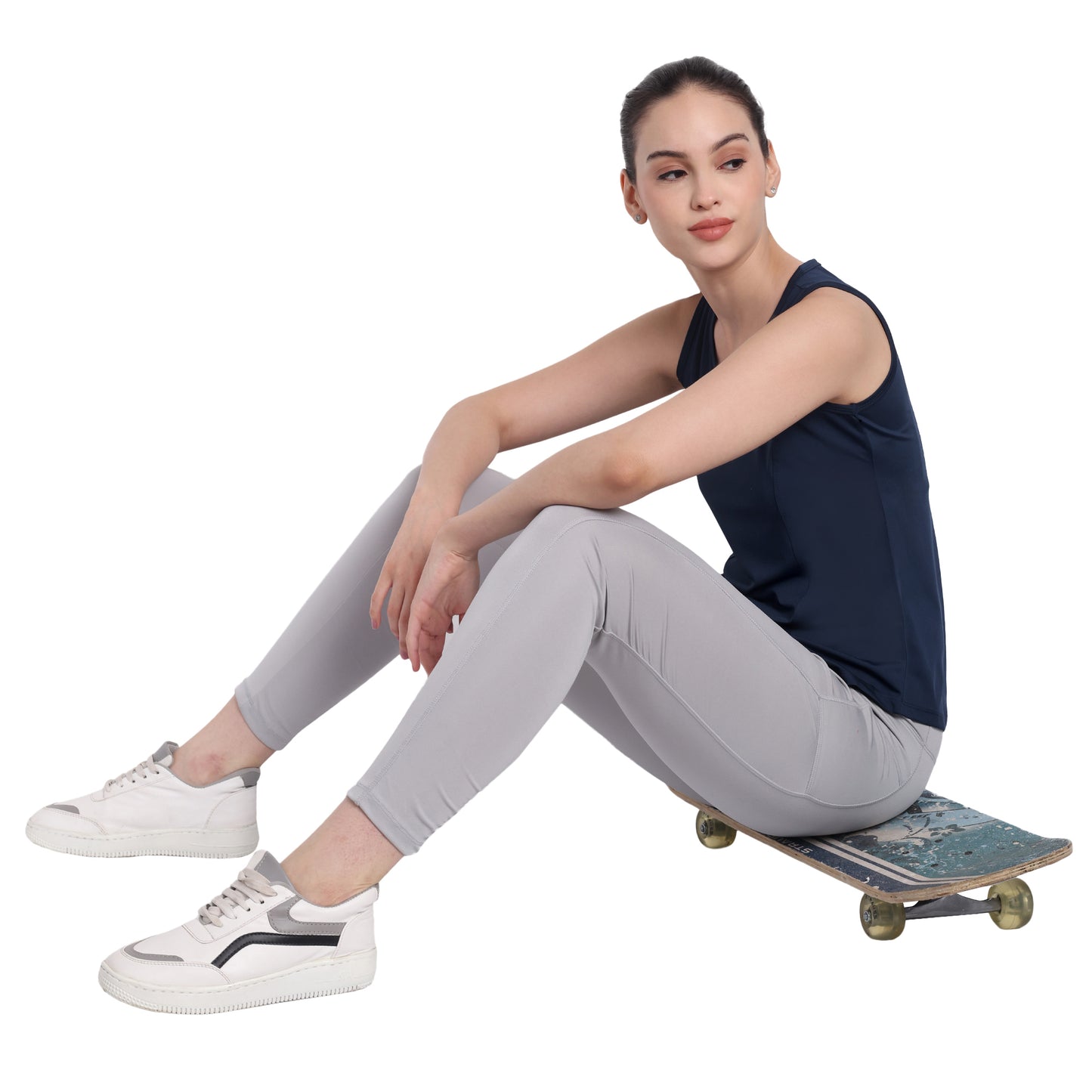 Blue Sports Gym Tank Top For Women