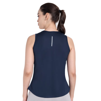 Blue Sports Gym Tank Top For Women