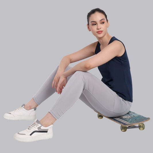 Blue Sports Gym Tank Top For Women