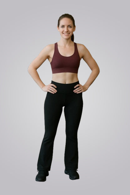 Black Flare Wide Leg Gym Leggings