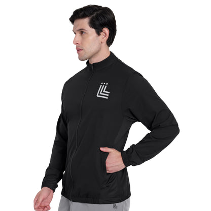 Black Light Weight Training or Gym Jacket For Men