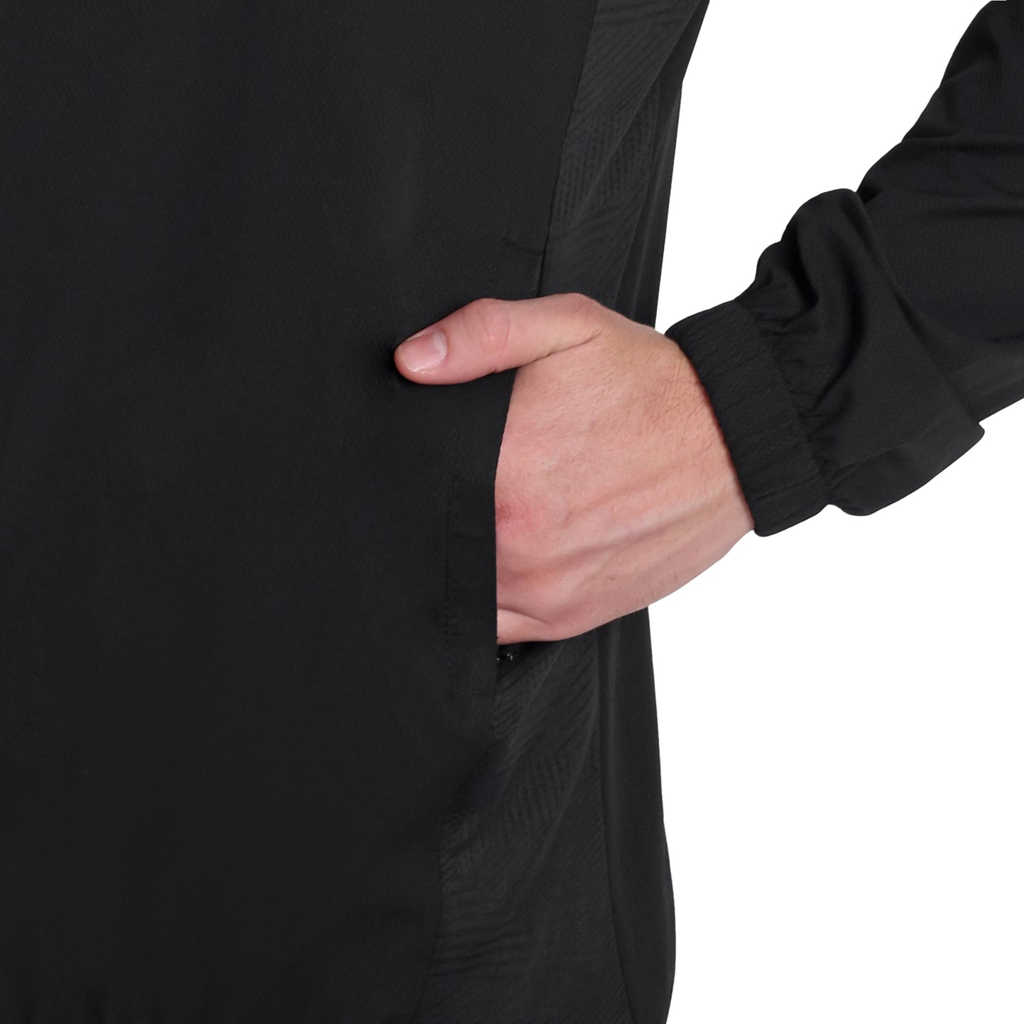 Black Light Weight Training or Gym Jacket For Men