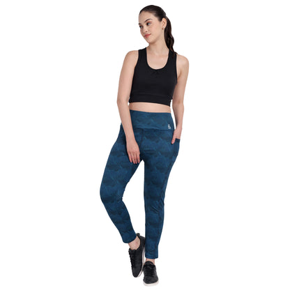 Women Dark Blue Leggings for Gym