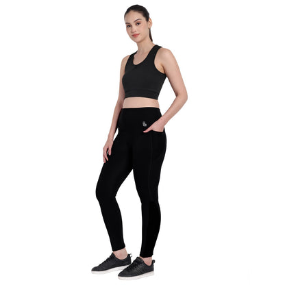 Black Gym Co-Ord Set For Women