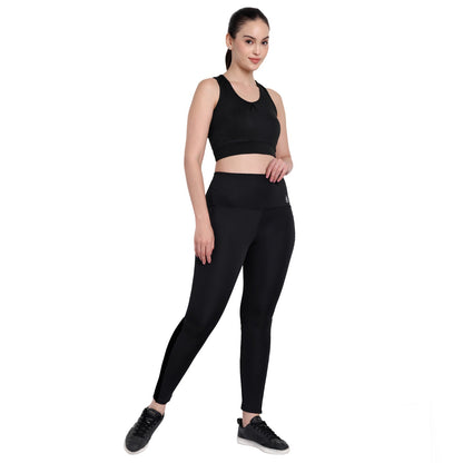 Black Gym Co-Ord Set For Women