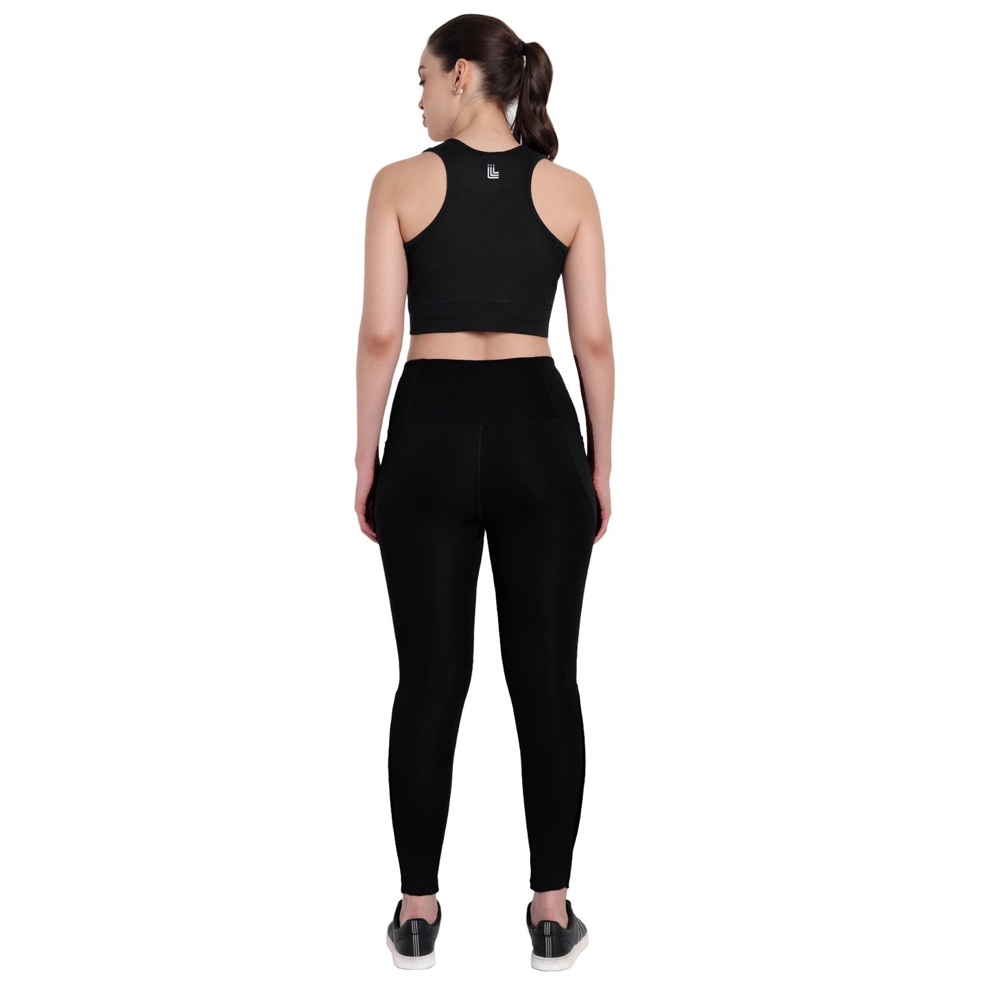 Black Gym Co-Ord Set For Women