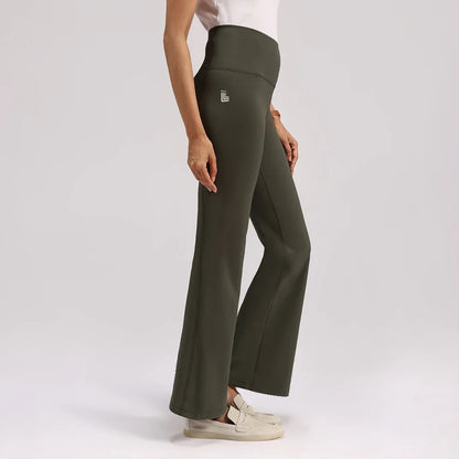 Jungle Green Flare Wide Leg Gym Leggings