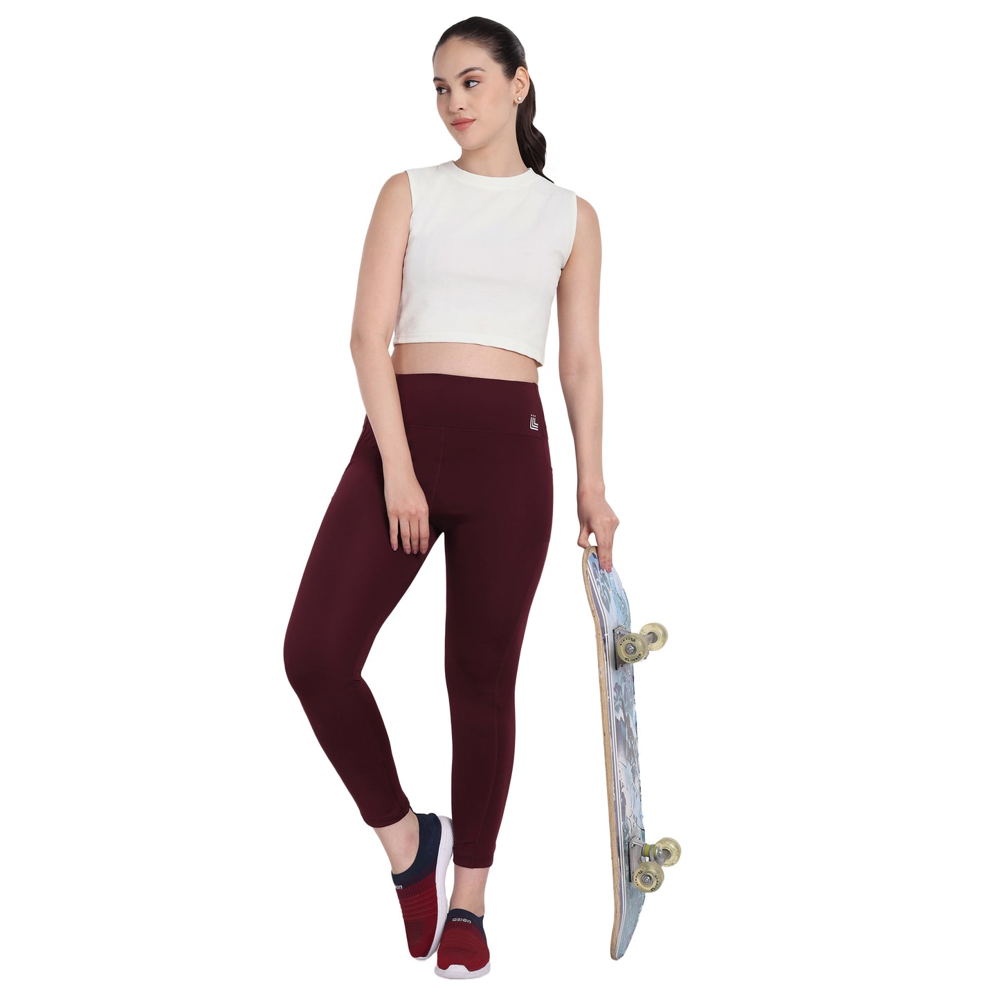 White Cropped Tank Top For Women