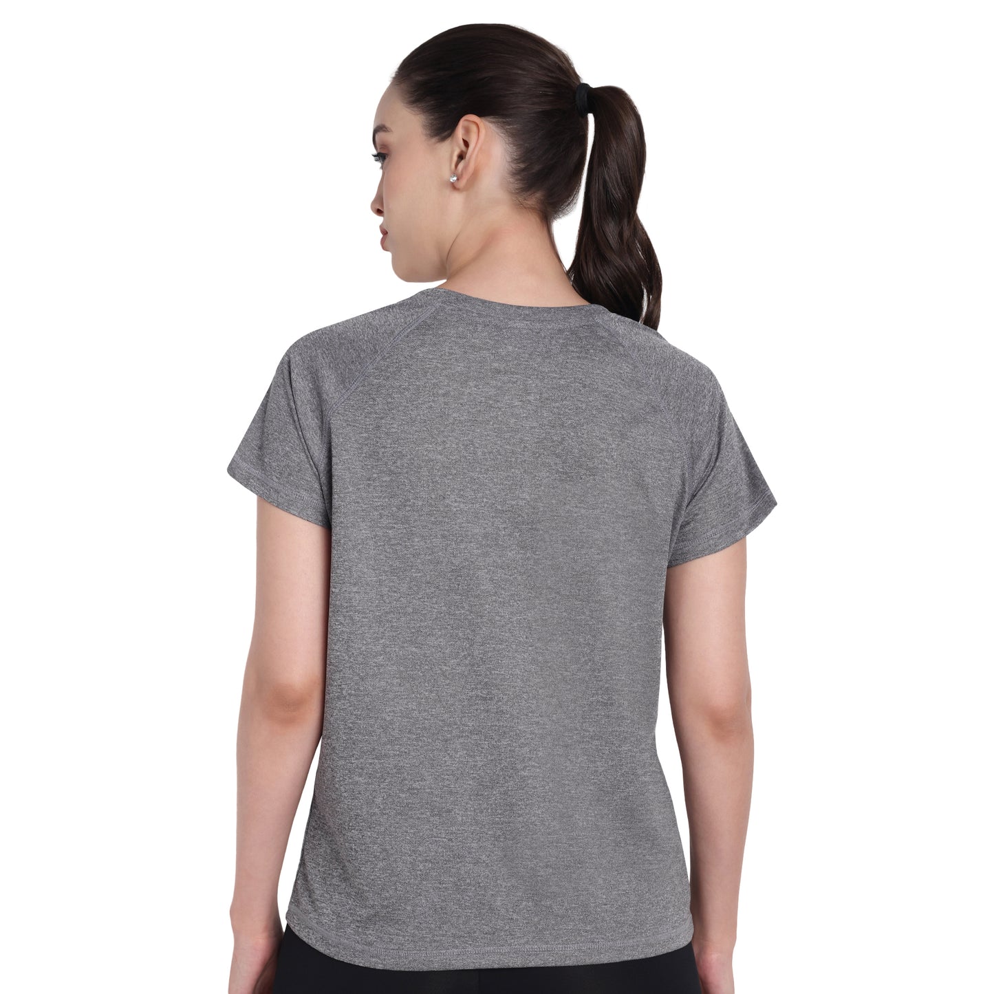 Rapid Dry Active Wear Grey T-shirt For Women