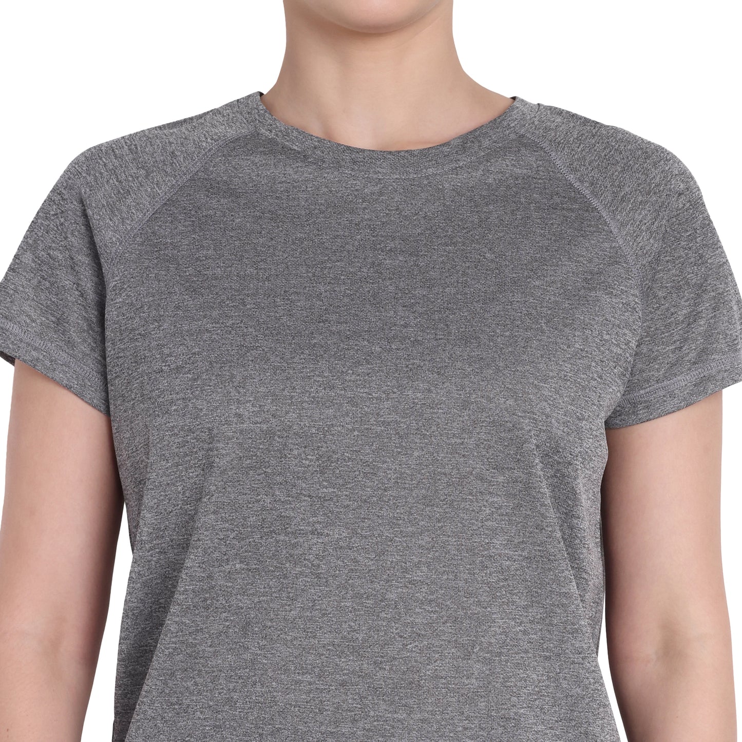 Rapid Dry Active Wear Grey T-shirt For Women