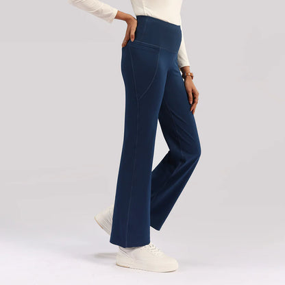 Blue Flare Wide Leg Gym Leggings